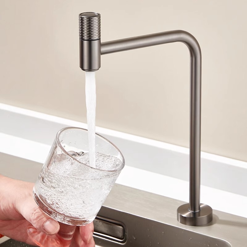 Gun Gray Water Purifier Faucet 304 Stainless Steel 2 Points 3 Points Interface Single Cold Kitchen Sink Wash Basin Basin