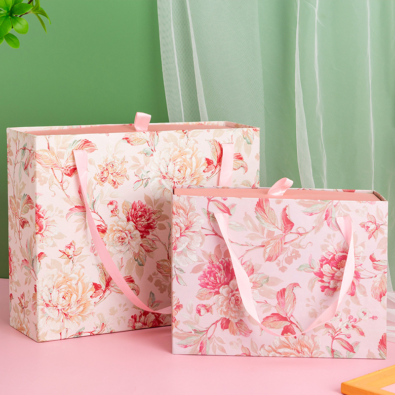 中式牡丹花抽屉盒礼品盒结婚包装盒花色婚庆回礼女生喜糖伴手礼盒