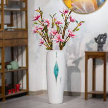 现代简约景德镇陶瓷大花瓶摆件客厅落地欧式新中式花瓶插花摆件