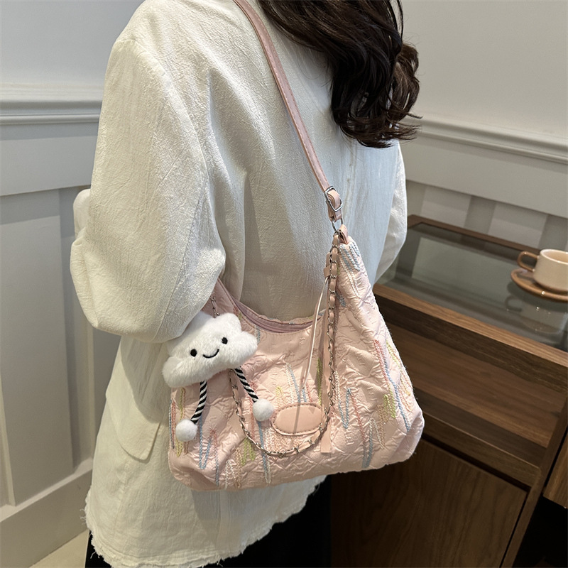 Bolso coreano para mujeres de gran capacidad 2024 nuevo bolso de tela de mochila de verano casual, bolsa de moda para viajar, bolso de hombro