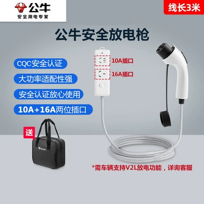 Bull Discharge Gun New Energy Electric Vehicle Pole Krypton BYD Ideal Portable New Energy Outdoor Discharge Gun (Elektrikli avtomobil şarj stansiyaları) - df1-l16a-606d-3-meters