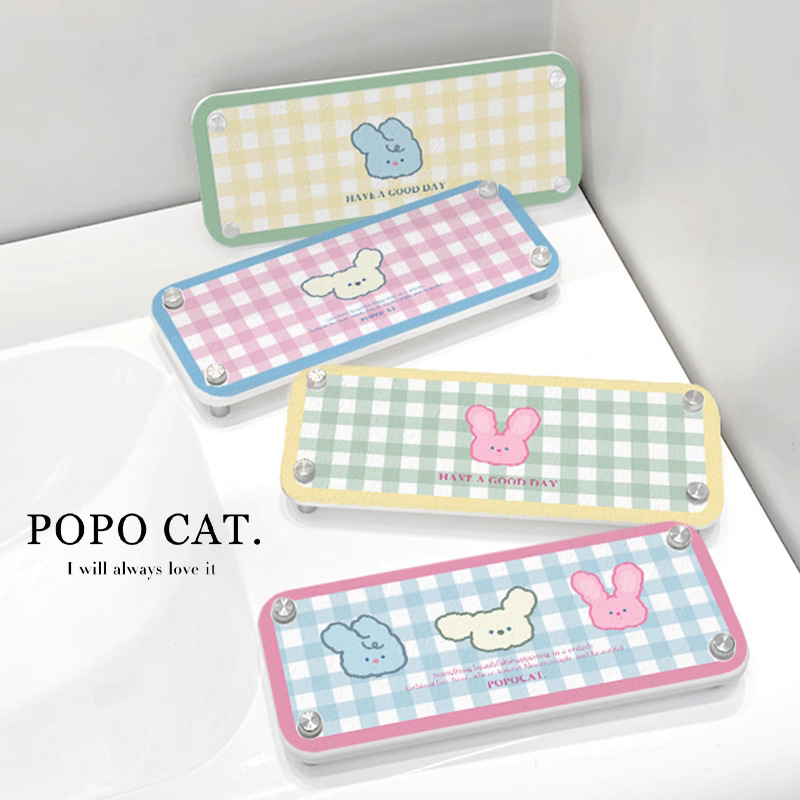 Bathroom Sink Storage Rack Macaron Color Absorbent Diatomaceous Earth Tooth Cup Holder Countertop Aromatherapy Tray Rectangular