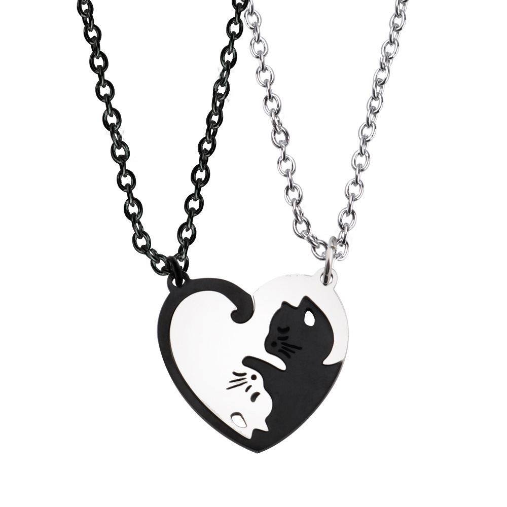 Cat Stainless Steel Pendant Necklace