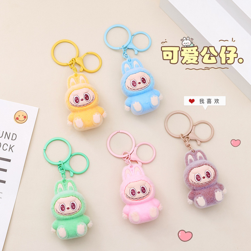 スポットクロスボーダーホットスタイルラブ植毛かわいいキーホルダー人形ラブブバッグクリエイティブペンダント|undefined