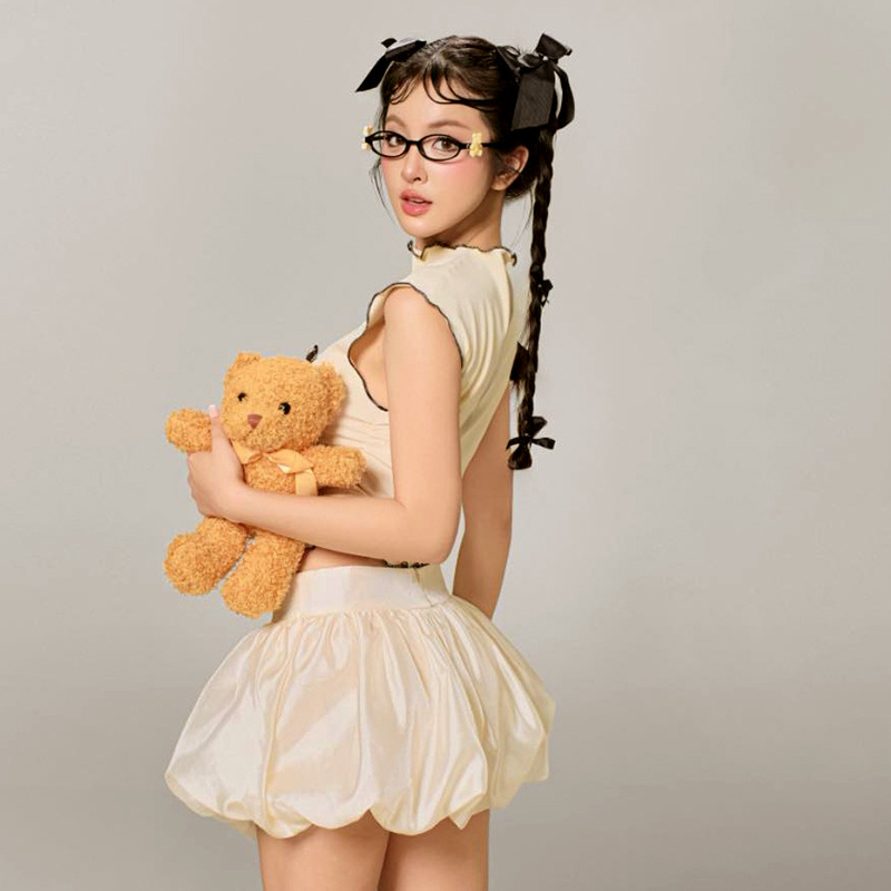 T-shirt court à cordon de serrage et nœud Summer Mint Mambo au design indépendant 11 O1CN01g58zbR28c4YD0ZM8E !!2217706967952 0 cib