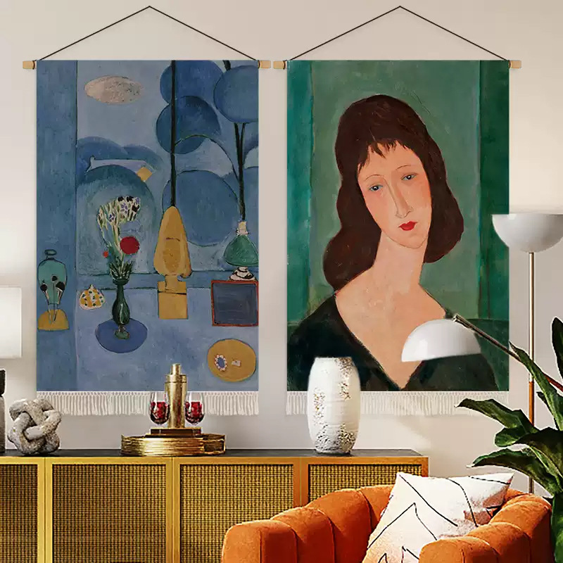 Creative Oil Painting Matisse Dormitory Renovation Ins Hanging Cloth Living Room Background Wall Tapestry Bedroom Electric Table Box Decorative Cloth Creative Oil Painting Matisse Dormitory Renovation Ins Hanging Cloth Living Room Background Wall Tapestry Bedroom Electric Table Box Decorative Cloth