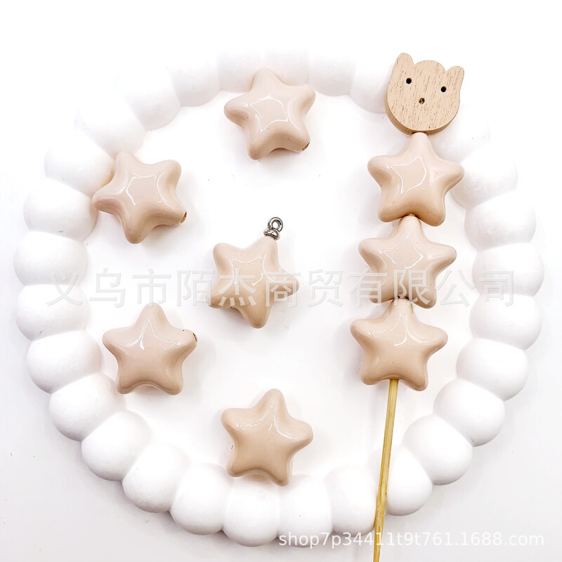 ファット五芒星ペンダント手作り diy 小さな装身具クリーム接着剤アクセサリー樹脂アクセサリーペンダントキーホルダー素材|undefined