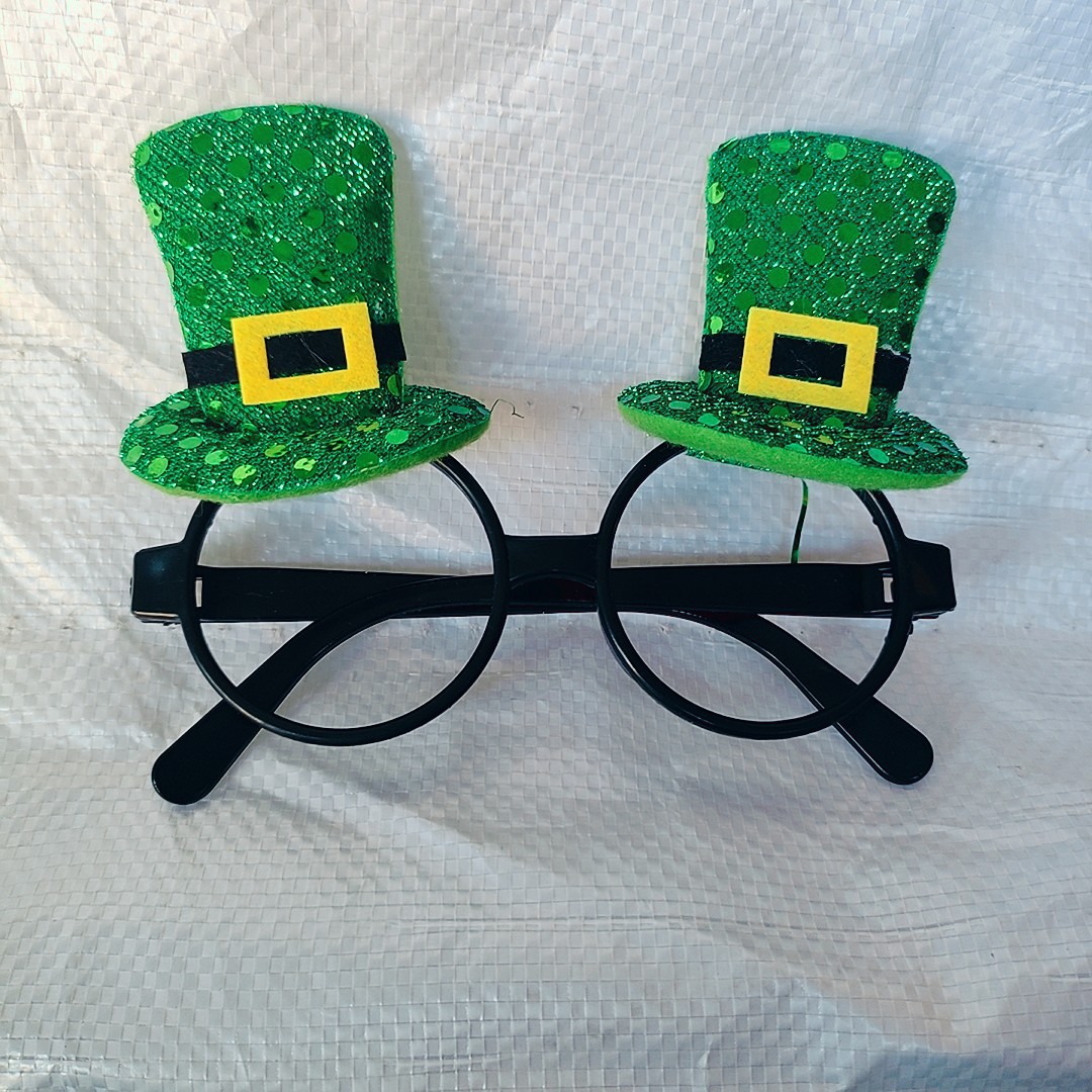 En stock irlandés Festival diadema St. Patrick trébol sombrero diadema cabeza hebilla lentejuelas arco diadema