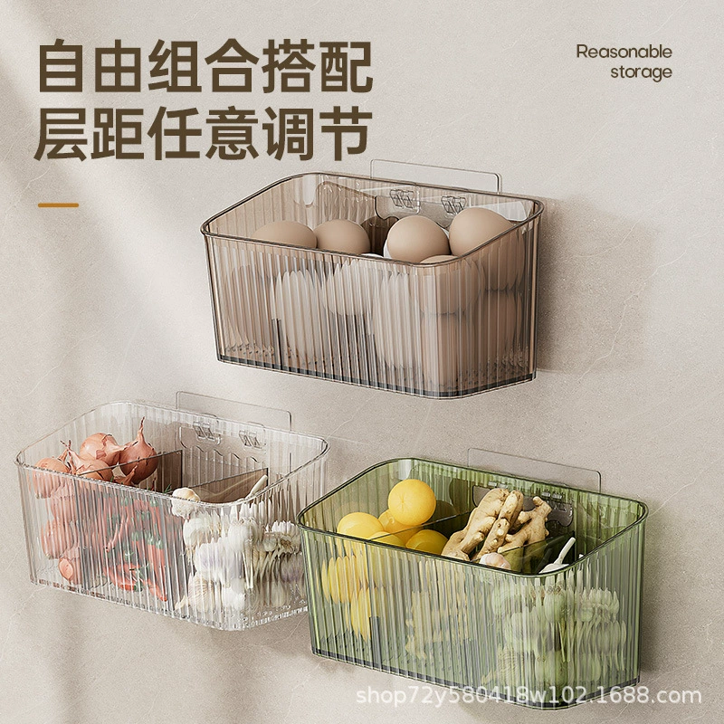 Коробка для хранения Кухонная коробка для хранения лука, имбиря, чеснока, ванная комната, настенная ванная комната, многофункциональная корзина для хранения