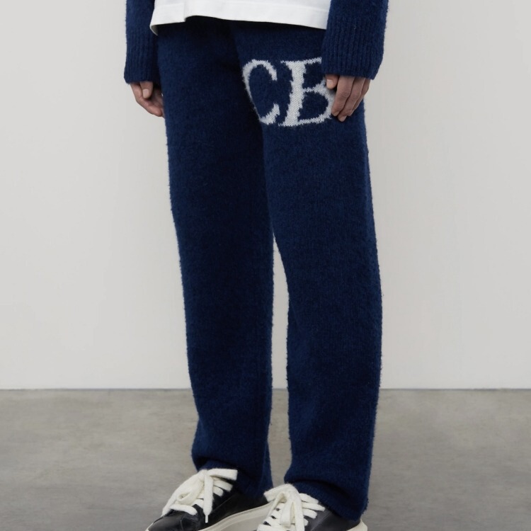 Niche fashion brand cole buxton High Street CB loose ins jacquard wool straight trousers casual pants Winter Men Niche fashion brand cole buxton High Street CB loose ins jacquard wool straight trousers casual pants Winter Men