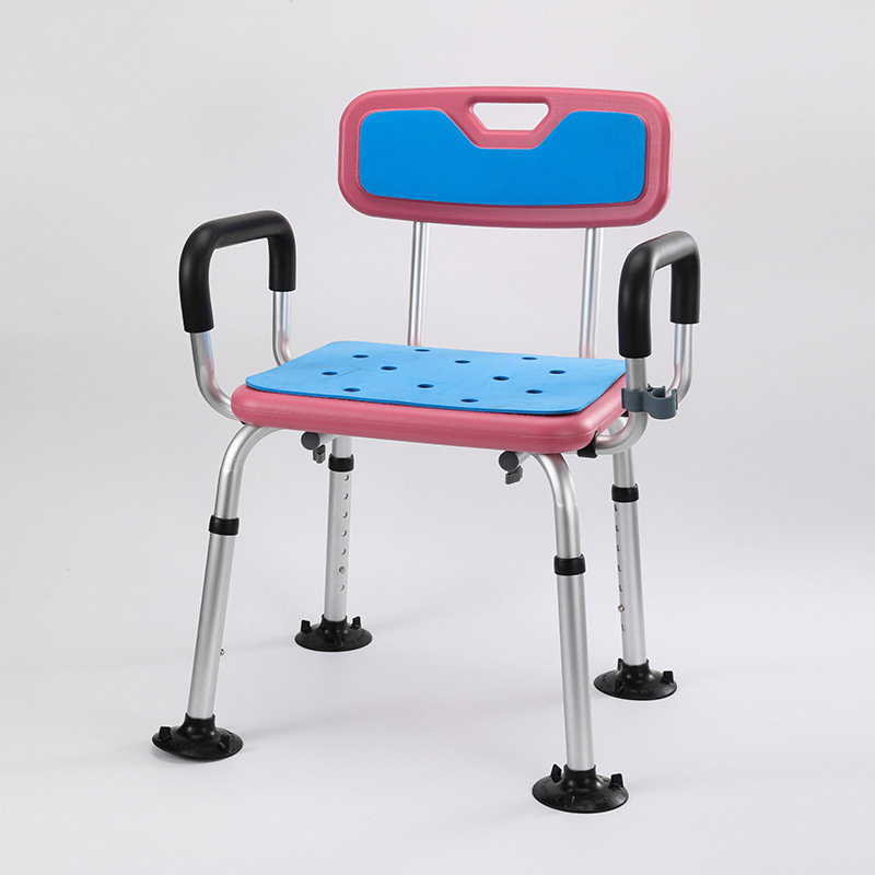 Ancianos mujeres embarazadas baño silla plegable silla ergonómica silla de ducha estable de aleación de aluminio silla de baño