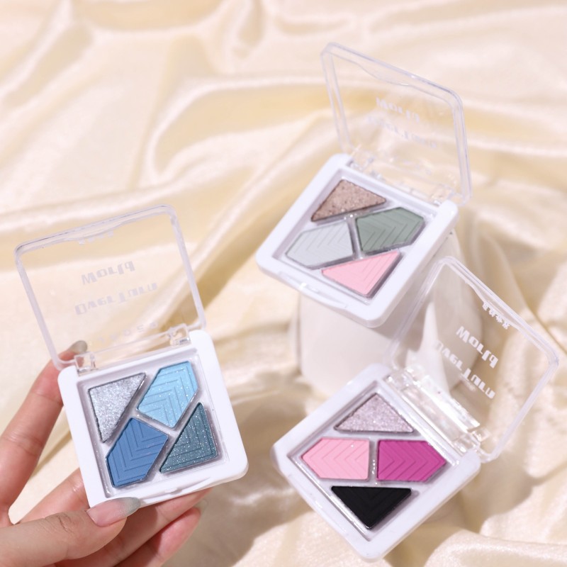 Jaded Reverse World Eyeshadow Four-Color Matte Earth Color Flap Pocket Pants Eyeshadow Palette Puzzle Spring Green Women's New Style