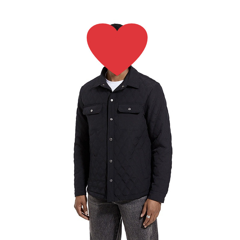 Men's Clothing Cross-Border Amazon Men's Trendy Jackets Men's Business Tops Cross-Border Hot Sale Winter Men's Diamond Pattern Quilted Cotton