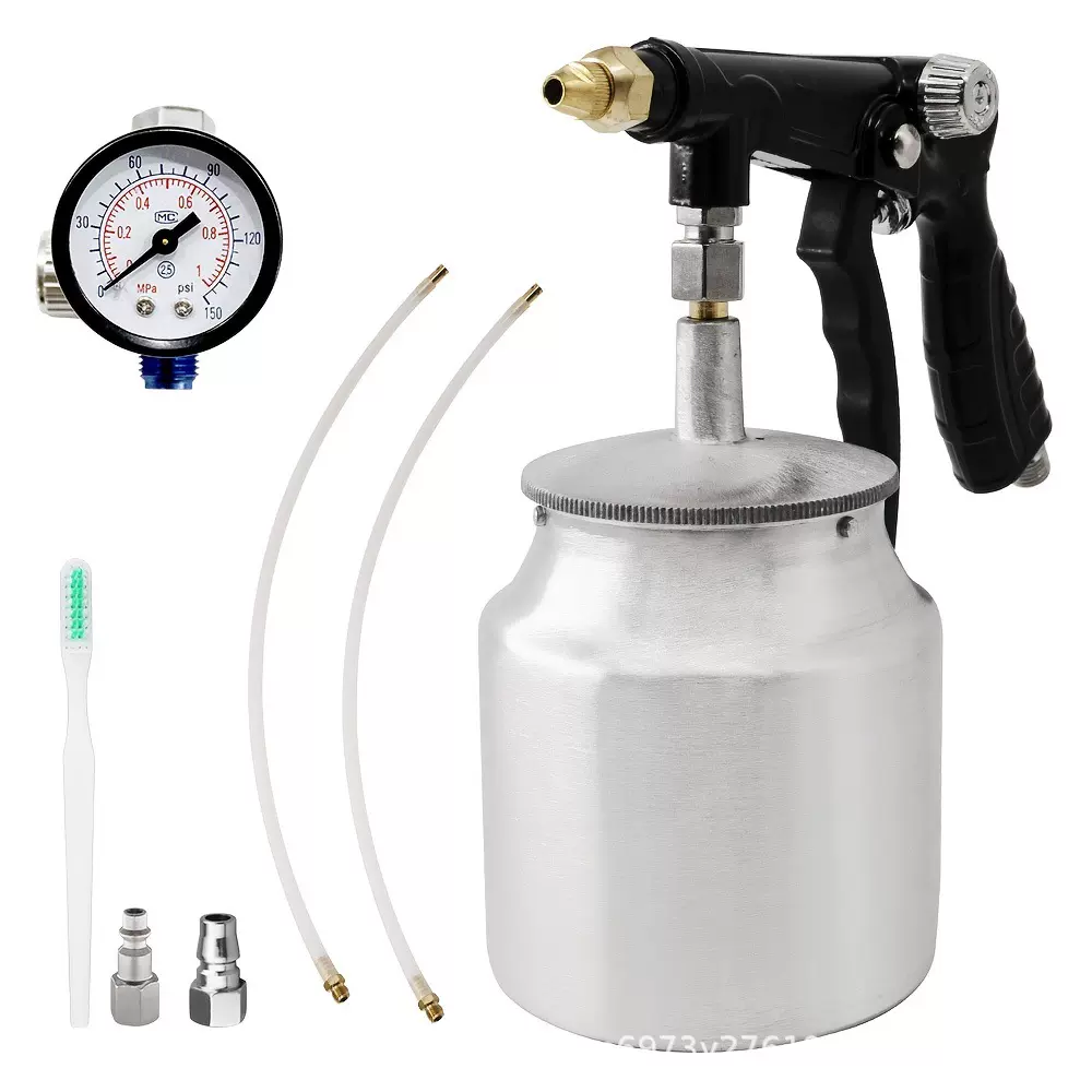 双管底盘气动喷枪下壶 大容量装甲喷枪长距离喷涂清洗除尘喷枪