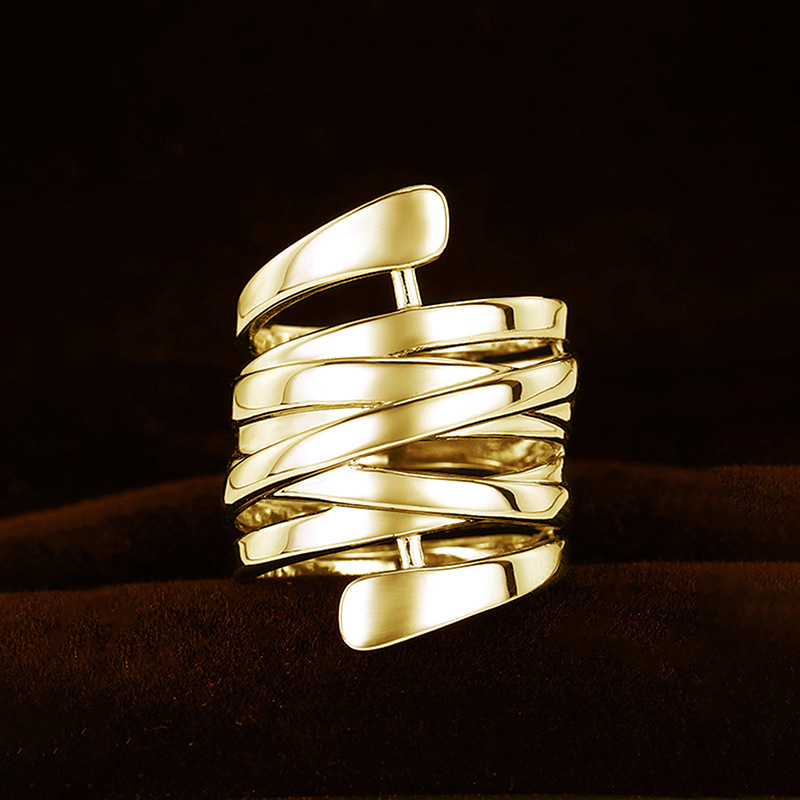 13g Weight Rings Classification 12, 5 Ring Size 1 Piece Quantity Holiday, Street Occasion Copper Material Geometric Pattern Women's Gender Plating Design Casual, Exaggerated, Lady Style Copper Plating Geometric Rings 8