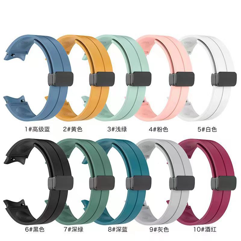 For Samsung Galaxy watch6/5pro Official Same-style Magnetic Folding Buckle Silicone Strap watch5