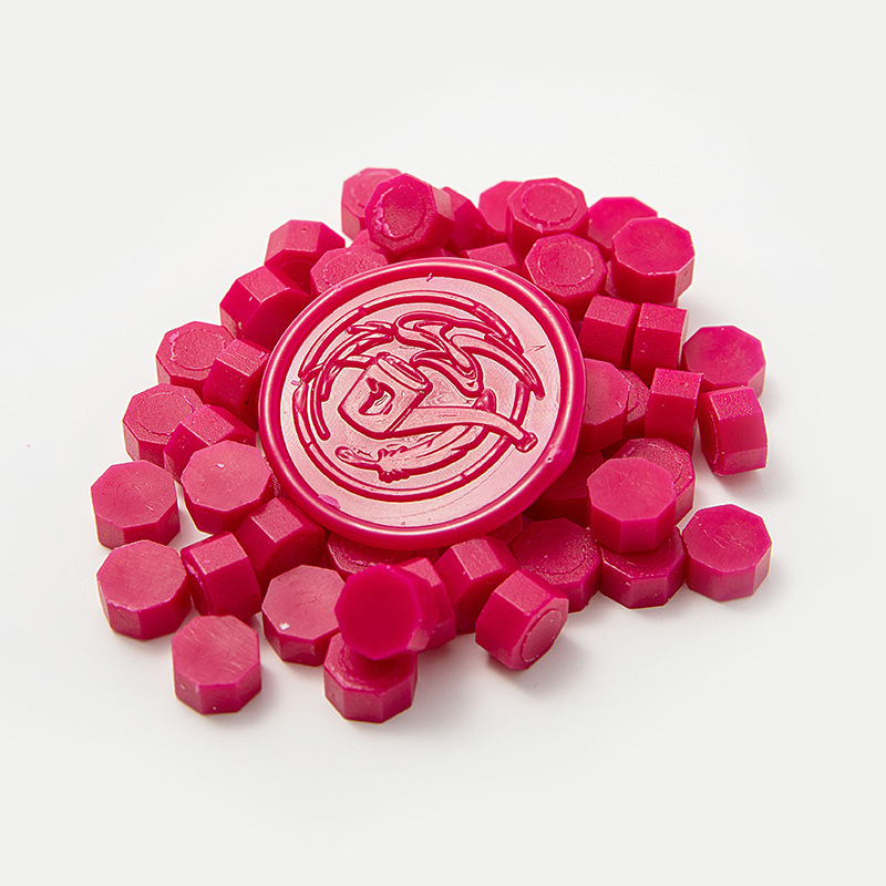 Cera de pintura al fuego, juego completo de sellos de pintura al fuego, octogonal, transparente, colorido, bolsa de colores mezclados, cera, venta al por mayor barata