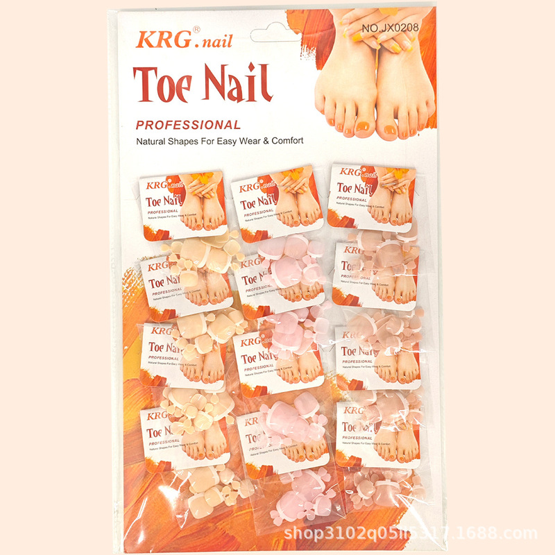 Cross-border foreign trade card toenail patch French press nail factory wholesale fake nails finished removable