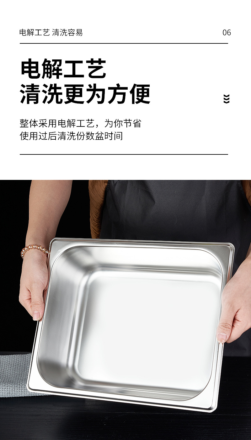 不锈钢份数盆长方形带盖方盆分数盘快餐车食物餐盆商用自助分数盆-阿里巴巴