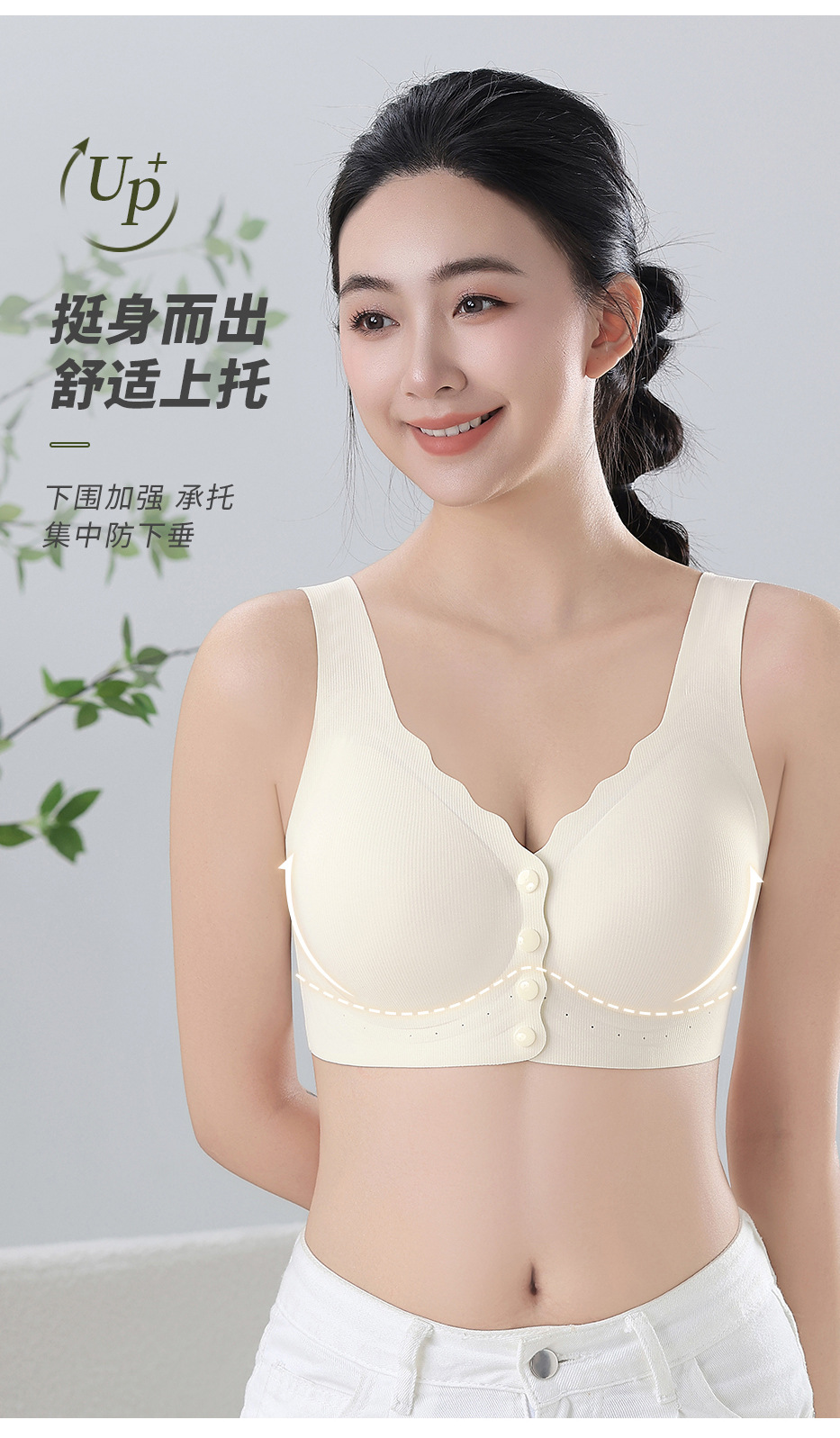 Venta directa de fábrica comercio electrónico transfronterizo Sudeste de Asia Vietnam Tailandia damas talla grande sujetador lateral de recogida cómoda