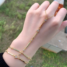 欧美风外贸新款手链简约时尚手饰小众高级感女式指环手链现货批发