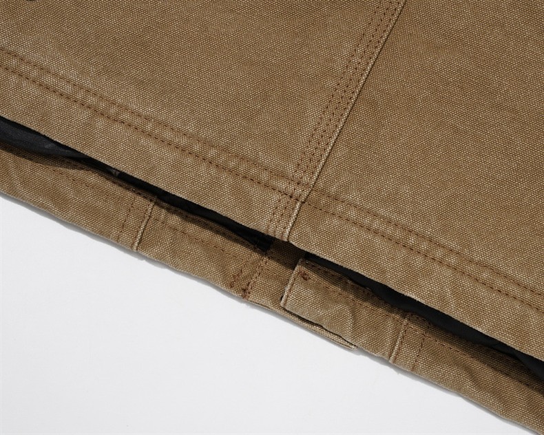 GMABCD Men's Collared Zip-Up Utility Jacket – Multi-Pocket Casual Outerwear - detail 15