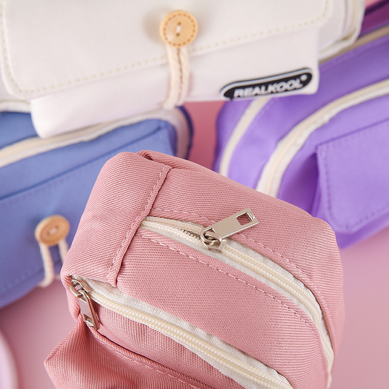 Bolsa de lápiz japonesa de gran capacidad bolsas de lápiz de alta calidad caja de papelería estudiantes bolsas de papelería multifuncionales fábrica al por mayor