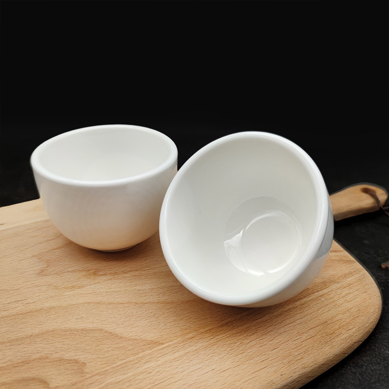 Taza de cerámica pura taza de 120 ml engrosada tazas de té chinas tazas de vino cubiertos de hotel cubiertos comerciales