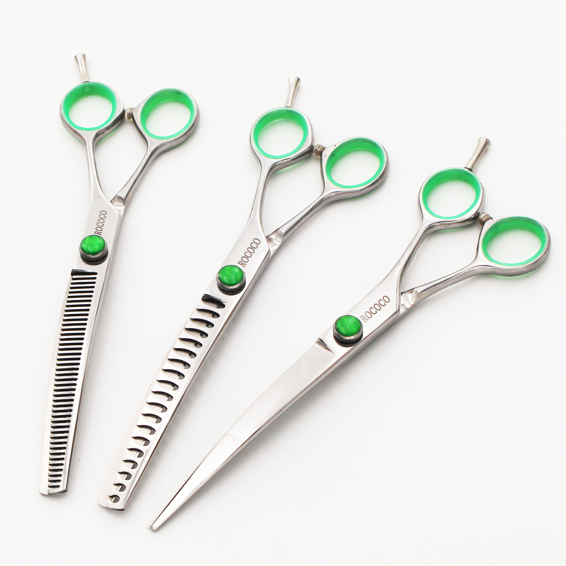 7.0寸宠物剪刀弯剪 弯牙剪 弯 鱼骨剪套装狗狗美容师专用修毛工具