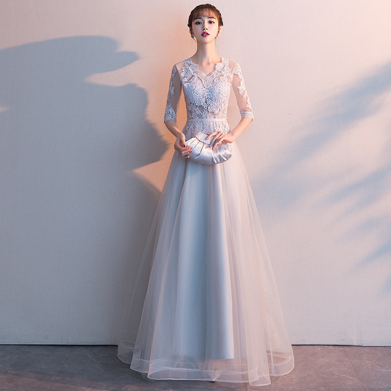 Vestido de noche para mujer, verano 2026, nuevo vestido largo elegante para banquetes, vestido de fiesta anual negro adelgazante para eventos sociales. image 13