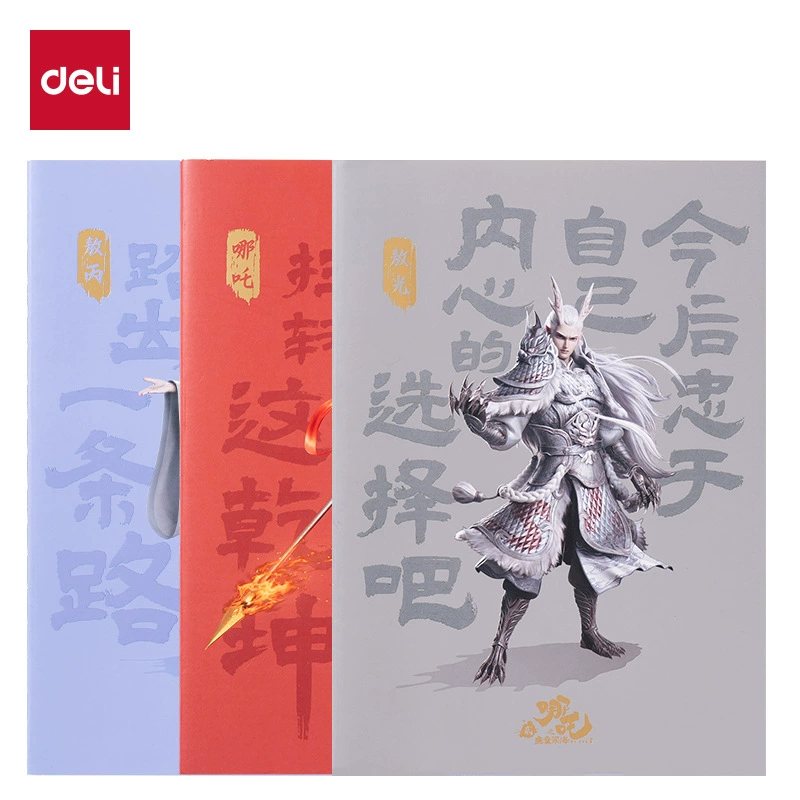 Deli NZ088 Nezha напольная подставка для демонстрации, набор: гелевая ручка, линейка, чехол для тетради, точечный клей, корректирующая лента, ластик