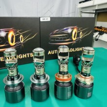 驱动A80led汽车透镜LED大灯鱼眼灯双光9005h7h11车灯聚光跨境专供