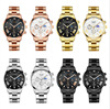 Fashionable calendar, swiss watch, men's watch, steel belt, quartz watches, city style