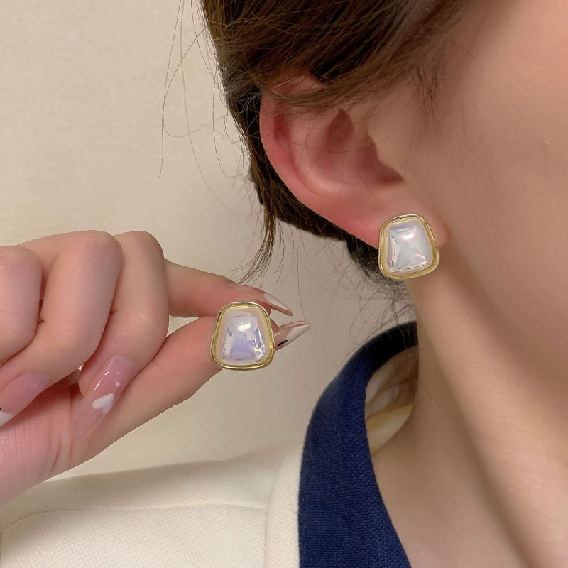 Серьги, серебряные иглы, стиль Шанель, серебро 925 пробы, легкий роскошный стиль, высококачественный стиль
