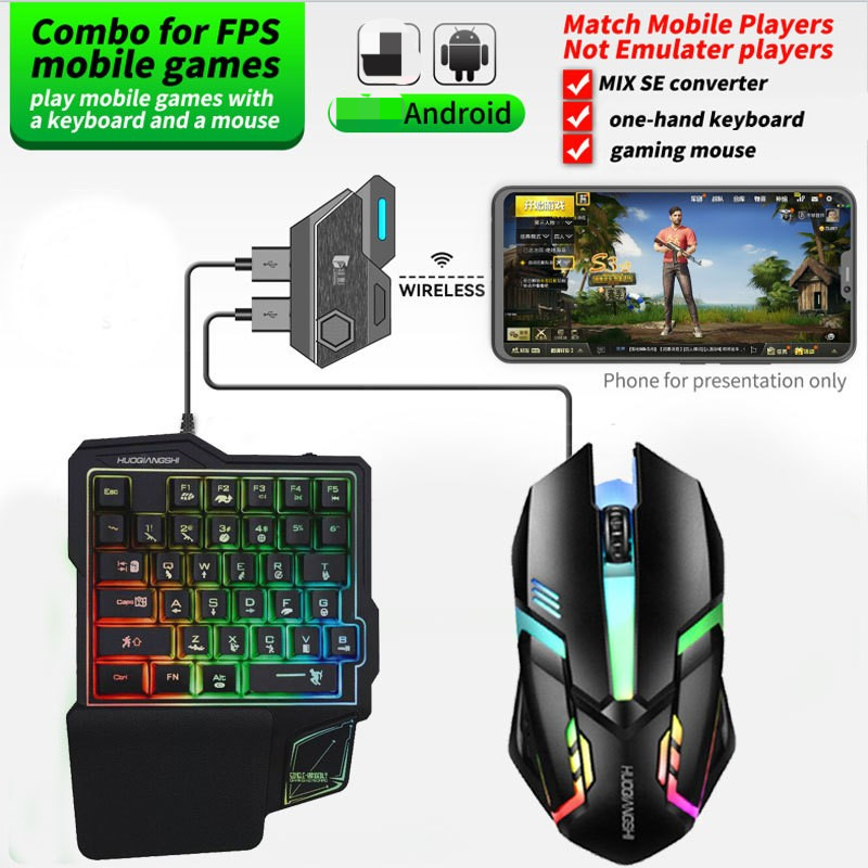 Mobile Phone Chicken Keyboard and Mouse Complete Set of Peripheral Equipment Throne Multi-Platform Conversion Auxiliary Connecting Point Simulator Press Grabbing