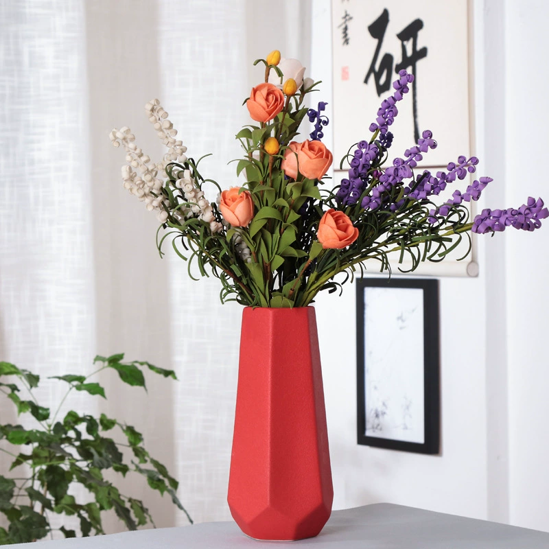 Скандинавская Алмазная керамическая ваза Украшение ресторана Гостевое кафе Украшение Ремесло Мебель для дома Цветная Цветочная вставка