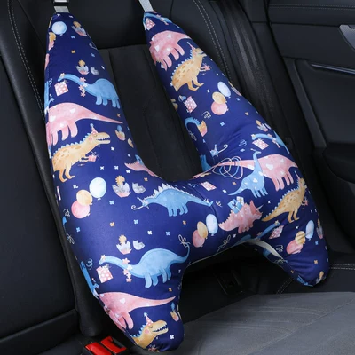 sleeping artifact shoulder guard | Seat belt shoulder pad - fina-dinosaur-removable-and-washable-liner-pure-cotton-fabricbreathable-style
