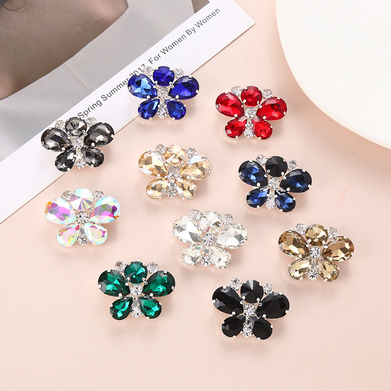 Rhinestone shoes decorative rhinestone shoes flower shoes decorative shoes buckle shoes decorative high heels sandals slippers toe shoes shoes accessories