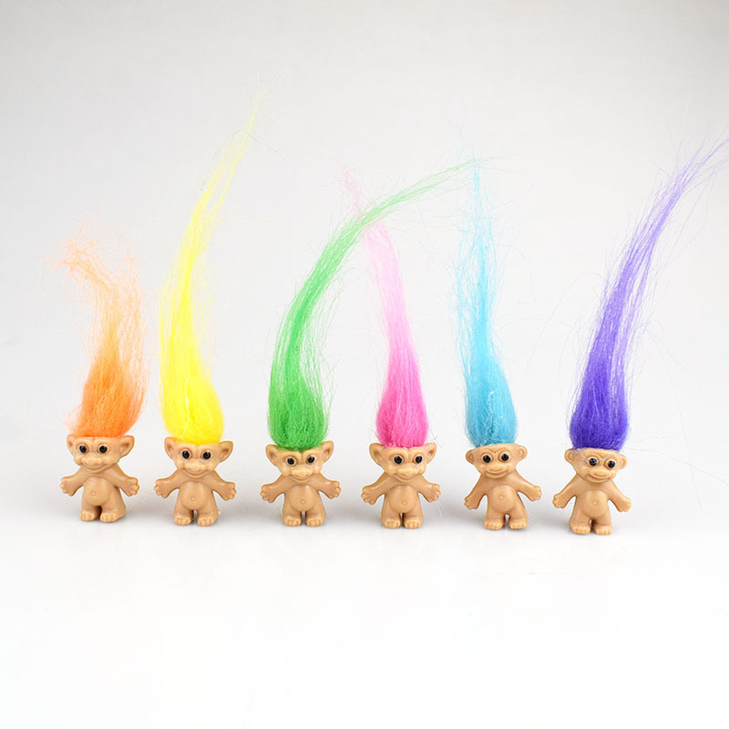 Muñecas trolls novedosas muñecas feas muñecas de inyección retro muñecas indias de estilo de niños de pelo juegan venta cruzada