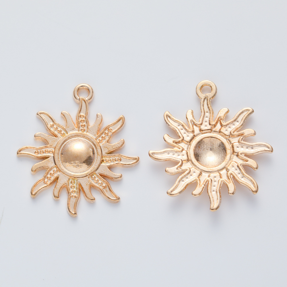 3g Weight Pendant Jewelry Making Type DIY Jewelry Accessories Classification 1 Piece Quantity Alloy Material Sun Pattern Plating Design Retro Style 1 Piece Alloy Sun Pendant DIY Jewelry Accessories 7