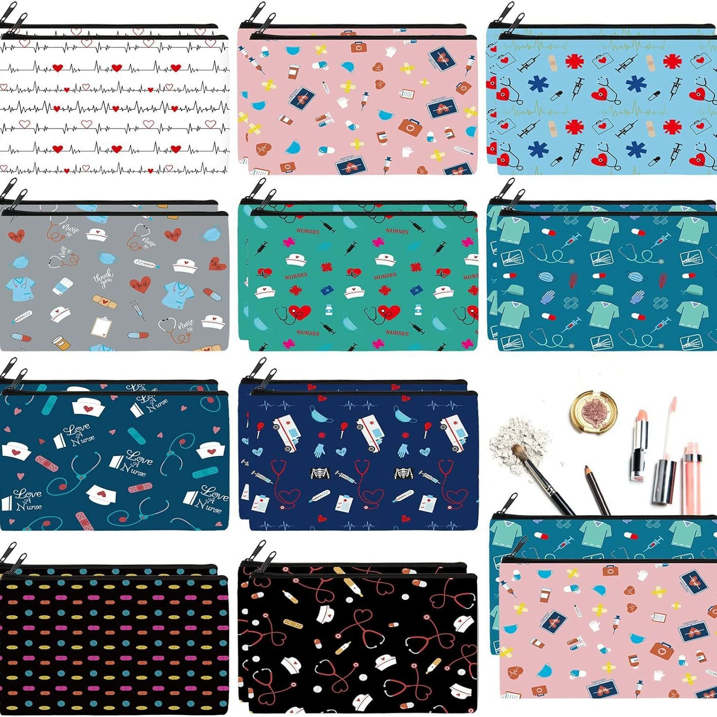 Косметичка на молнии, подарочная дорожная медицинская сумка, маленькая сумка для хранения, портативная, с возможностью индивидуализации, Amazon