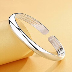 葉と星がいっぱい 古代般若心経ブレスレット 女性用 オープン光沢 シンプル 女王様仏教ブレスレット 生放送 同シルバージュエリー
