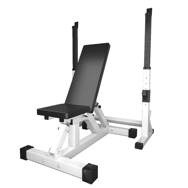 Mancuerna taburete Silla de fitness en casa plegable pájaro volador ajustable Barbell rack Banco push Squat rack multifuncional banco de peso