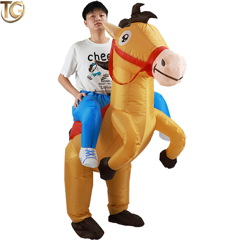 Transfronterizo Amazon venta caliente jazz caballo infláble Halloween disfraz accesorios suministros de fiesta disfraz de muñecas de dibujos animados