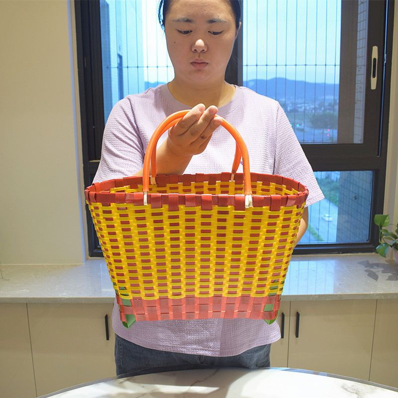 Cesta de bambú Cesta de frutas hecha a mano Cesta de productos de bambú Cesta de almacenamiento Cesta de huevos Cesta de bambú Cesta de mano Cesta de verduras de bambú