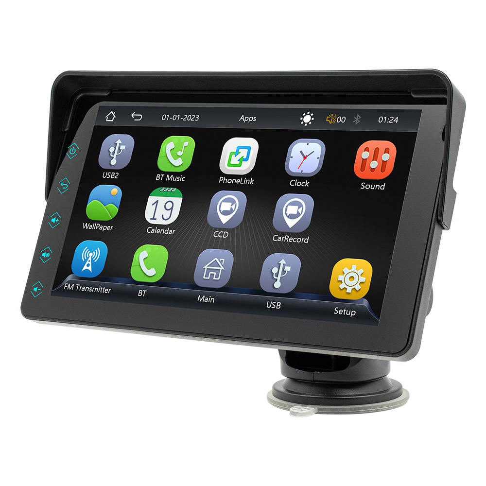 7 pulgadas portátil HD coche MP5 host coche Bluetooth reproductor Apple carplay + Android Auto