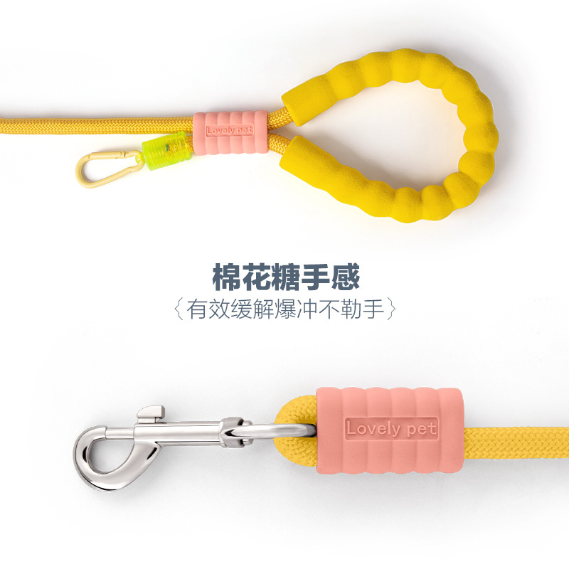Pet Dog Cross-border nueva correa de tracción color dopamina para pasear al perro correa para el pecho correa de tracción para cachorro