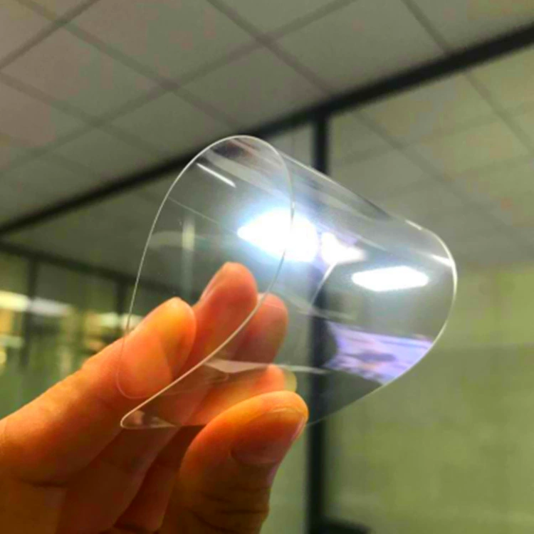 Гибкая высокопрозрачная ультратонкая пленка из закаленного стекла с высоким содержанием алюминия для дисплеев LCD, толщина 0.1/0.15/0.2 мм