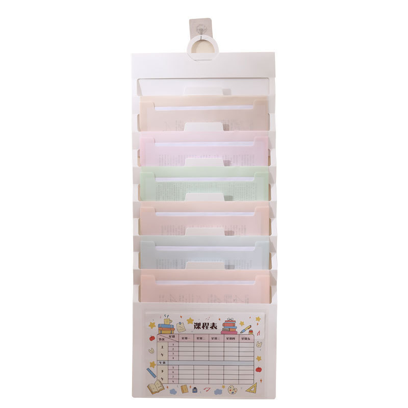 Bolsa de órgano arcoíris, carpeta de color de oficina, bolsa de almacenamiento portátil que se puede colgar, bolsa de almacenamiento de carpeta de pared