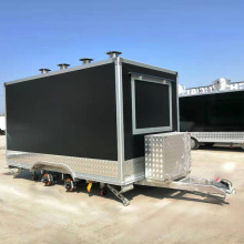 新款牵引拖挂餐饮车岗亭值班亭流动地摊售货车餐车房车图片价格